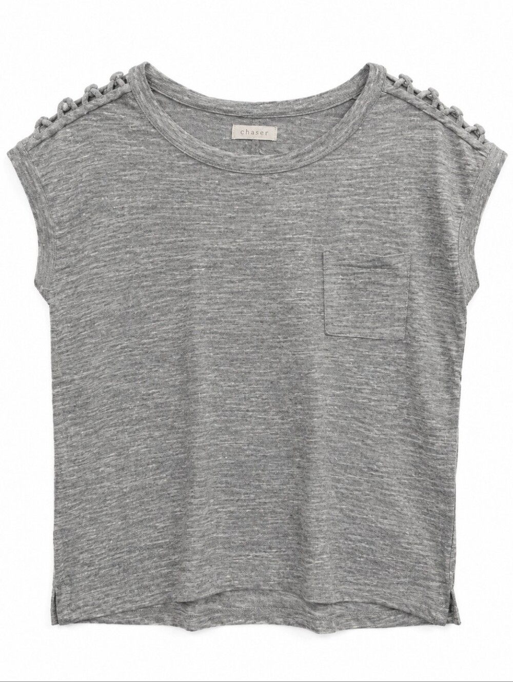 Chaser Noreena cutout detail linen top